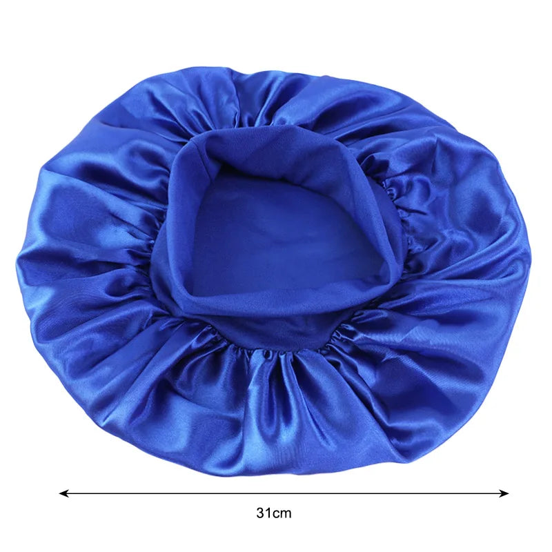 Satin Bonnet with Wide Elastic Band for Hair Protection and Comfortable Sleep