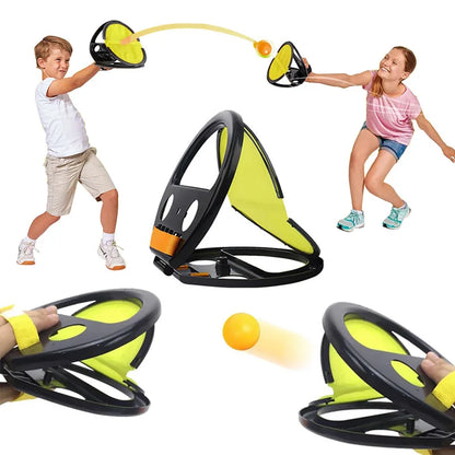 Interactive Paddle Ball Game Set, Handheld Velcro Catch and Throw Sport Toy for Kids, Indoor and Outdoor Active Play, Enhances Coordination and Motor Skills, Perfect for Family Fun