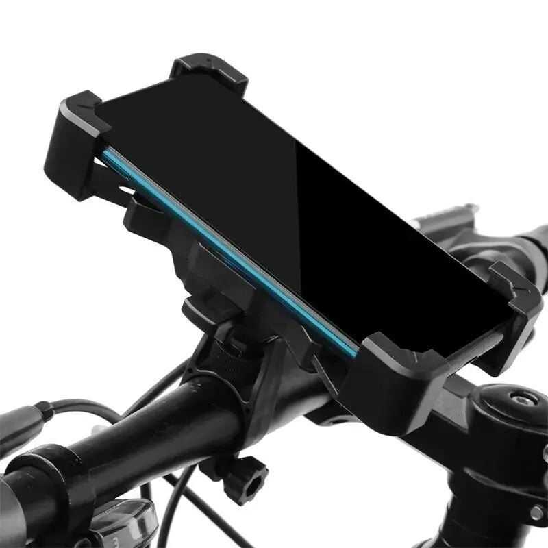 360-Degree Adjustable Motorcycle and Bicycle Phone Mount with Secure Grip and Universal Compatibility for Smartphones