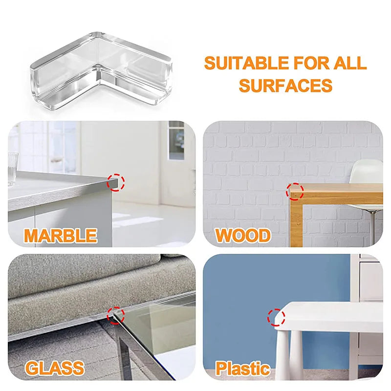 Durable Transparent Corner Protectors for Baby Safety - Multi-Shaped Edge Guards for Furniture and Tables