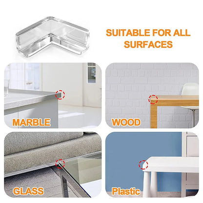 Durable Transparent Corner Protectors for Baby Safety - Multi-Shaped Edge Guards for Furniture and Tables