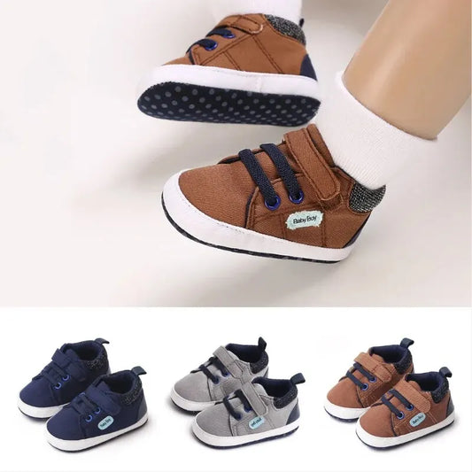 Adorable Baby Canvas Shoes with Soft Soles and Anti-Slip Design for Toddlers Learning to Walk