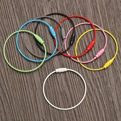 Multifunctional Wire Keychain Cable Rings, Secure and Flexible Key Holders, Ideal for Travel, Outdoor Activities, and Everyday Use