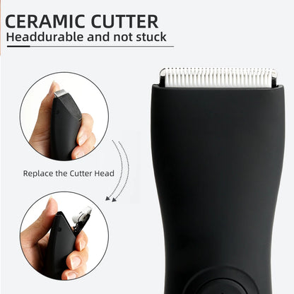 Rechargeable Electric Body Hair Trimmer with LED Display and Precision Blades for Gentle and Effective Grooming