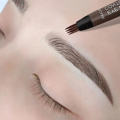 Microblading Eyebrow Pen with Precision 4-Point Tip for Natural-Looking Brows