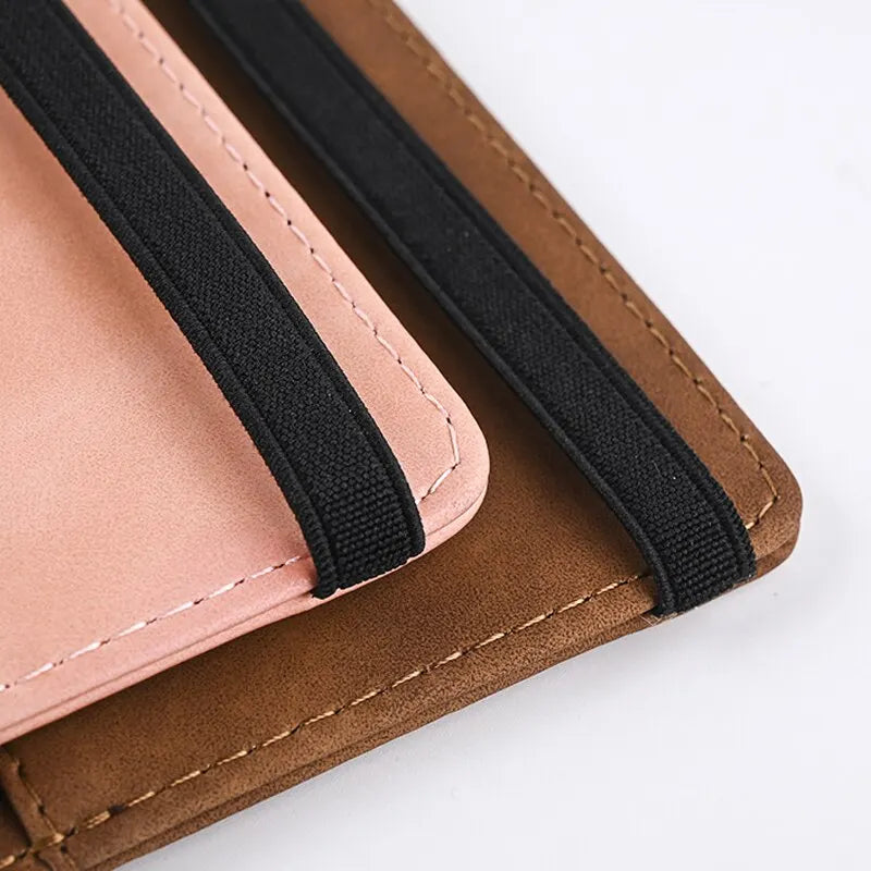 Premium Leather Passport Cover with Elastic Band, Charm Eternity Travel Wallet for Secure and Stylish Document Protection