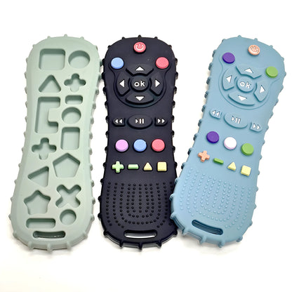 Ergonomic Silicone Remote Control Cover with Textured Grip and Colorful Button Accents