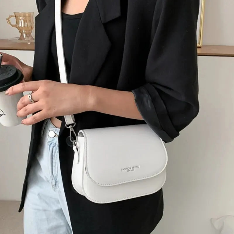 Versatile Flap Shoulder Bag with Adjustable Strap, Cell Phone Pocket, and Zipper Closure for Women's Fashion