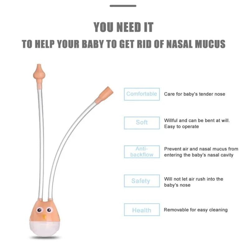 Manual Baby Nasal Aspirator with Oral Suction for Safe and Effective Congestion Relief