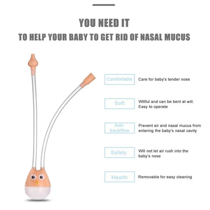 Manual Baby Nasal Aspirator with Oral Suction for Safe and Effective Congestion Relief