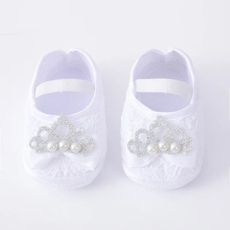 Soft Baby Mary Jane Flats with Large Bow Detail and Elastic Strap for Secure Fit