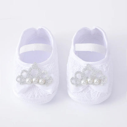 Soft Baby Mary Jane Flats with Large Bow Detail and Elastic Strap for Secure Fit