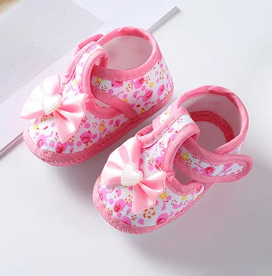 Soft Baby Mary Jane Flats with Large Bow Detail and Elastic Strap for Secure Fit