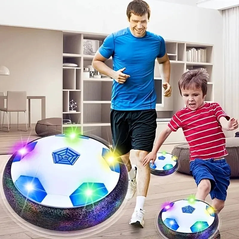 Indoor Hover Soccer Ball Toy with LED Lights, Gliding Air Power Football for Kids and Adults, Safe and Fun for Home Play, Promotes Physical Activity and Coordination, Ideal for Family Games and Parties