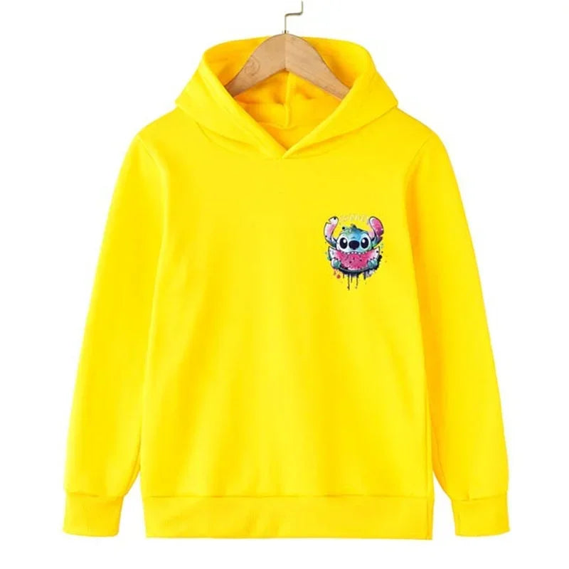 Adorable Cartoon Character Hoodie for Kids with Cute Graphic Design