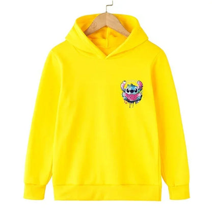 Adorable Cartoon Character Hoodie for Kids with Cute Graphic Design