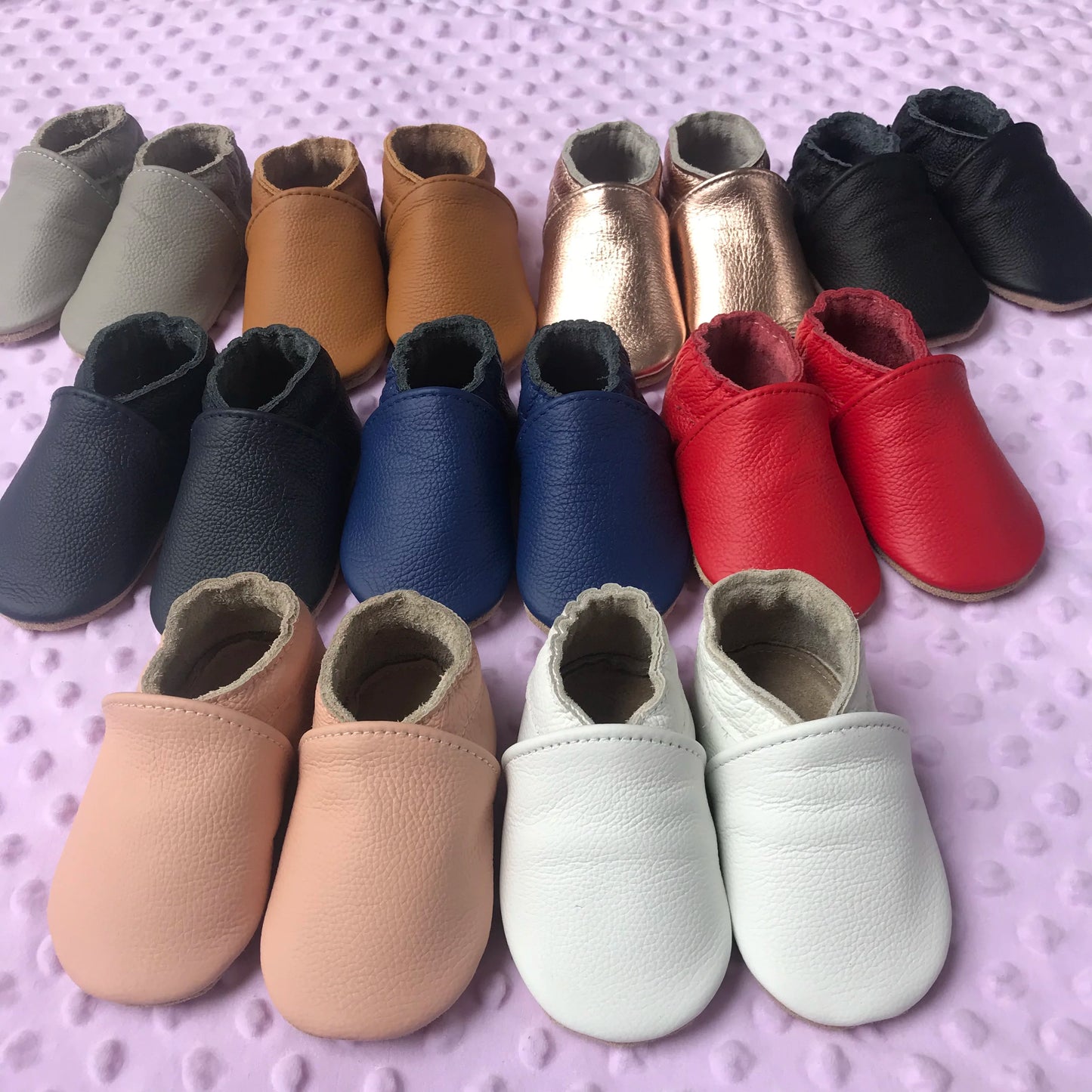 Soft Leather Baby Moccasins with Cozy Lining and Non-Slip Sole for First Walkers