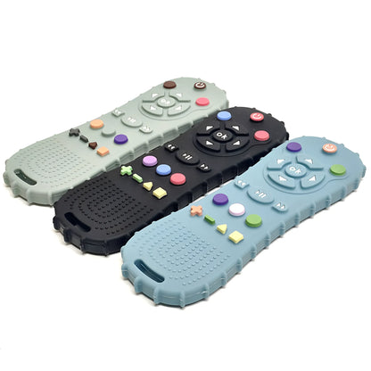 Ergonomic Silicone Remote Control Cover with Textured Grip and Colorful Button Accents