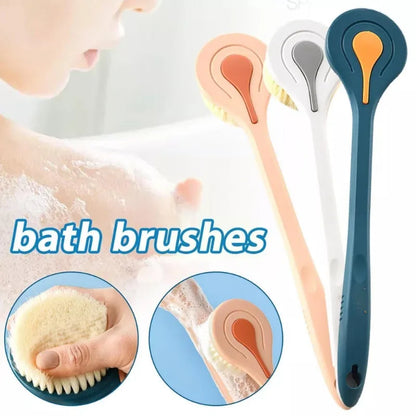 Long-Handled Bath Brush for Effective Body Cleansing and Exfoliation, Ideal for Hard-to-Reach Areas