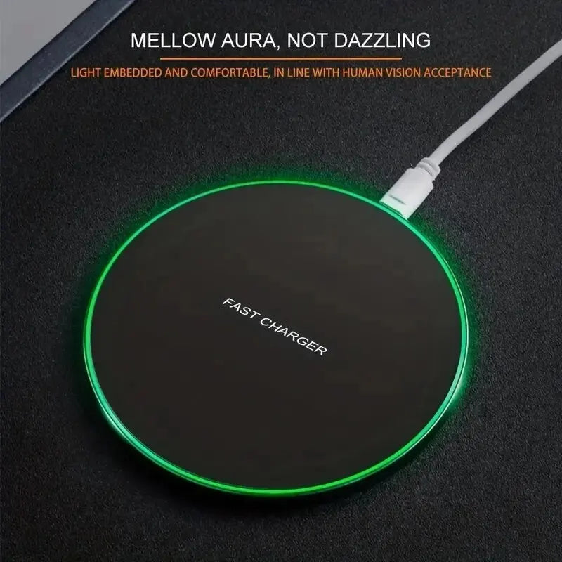 30W Fast Wireless Charger with Upgraded USB-C Port and Sleek Design for Rapid Device Charging