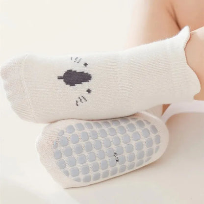 Non-Slip Animal Print Baby Socks – Soft and Comfy Grip Socks for Infants and Toddlers with Cute Animal Designs