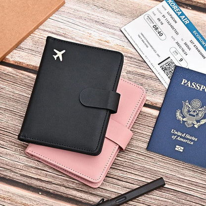 Multi-Functional Travel Passport Holder and Wallet with Card Slots, SIM Card Storage, and Secure Closure, Ideal for Organizing Travel Essentials