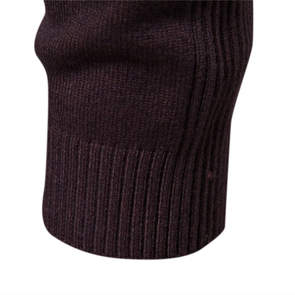 Men's Slim-Fit Turtleneck Sweater with Ribbed Detailing and Long Sleeves, Designed for Warmth and Style in a Comfortable Casual Fit