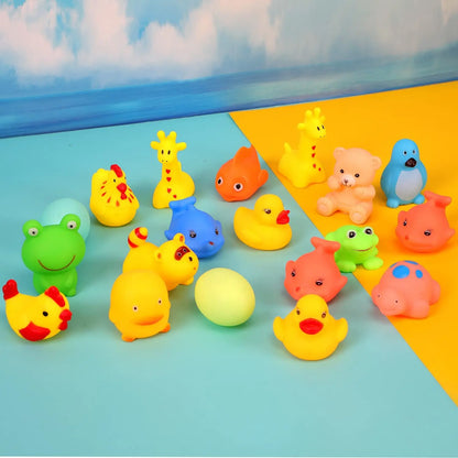 Assorted Animal Bath Toys for Babies and Toddlers, Floating and Squeaking Water Toys for Fun Bath Time Play