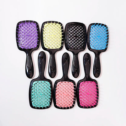 Detangling Paddle Hair Brush with Flexible Bristles and Ergonomic Handle for Smooth, Tangle-Free Styling