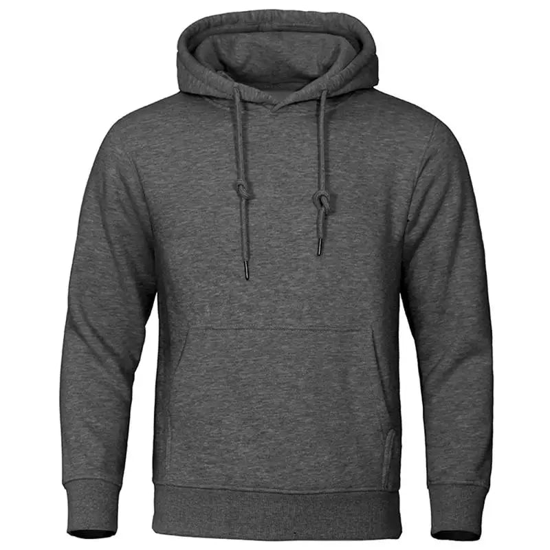 Classic Pullover Hoodie with Adjustable Drawstring Hood and Front Kangaroo Pocket, Ideal for Casual Wear and Layering