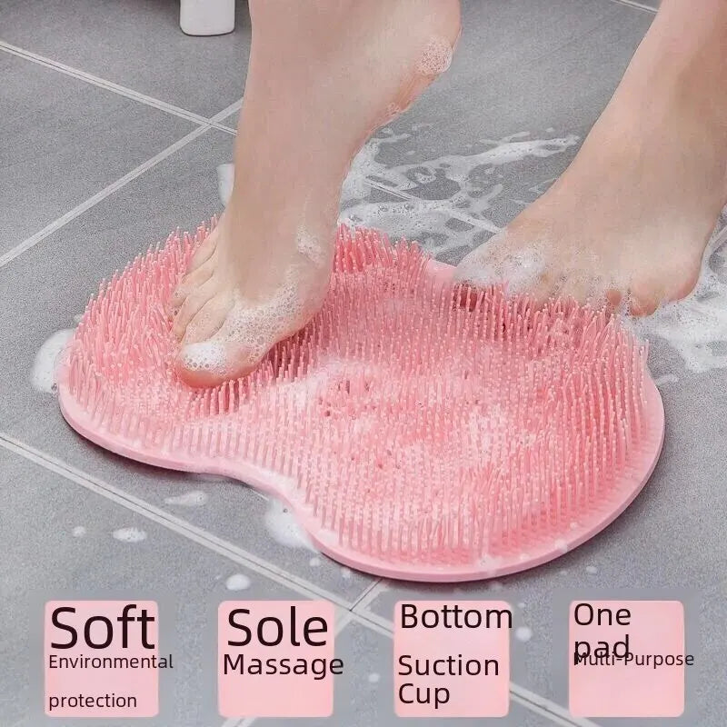 Foot Scrubber and Massager Mat with Suction Cups for Secure Placement, Ideal for Deep Cleaning and Relaxing Foot Massage in the Shower or Bath