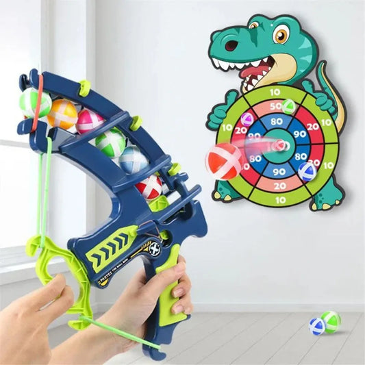 Dinosaur-Themed Dart Blaster Toy Set with Sticky Balls, Interactive Target Shooting Game for Kids, Enhances Hand-Eye Coordination and Focus, Safe and Fun Indoor Activity, Ideal for Boys and Girls