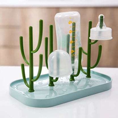 Compact and Stylish Baby Bottle Drying Rack with Removable Drip Tray for Easy Cleaning and Organization