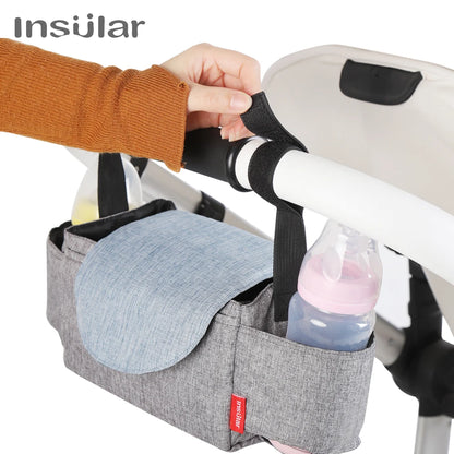 Versatile Baby Stroller Organizer with Multiple Compartments for Bottles and Essentials