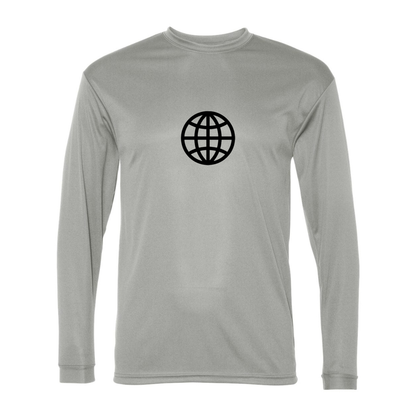 Men's Internet Globe Performance Long Sleeve T-Shirt