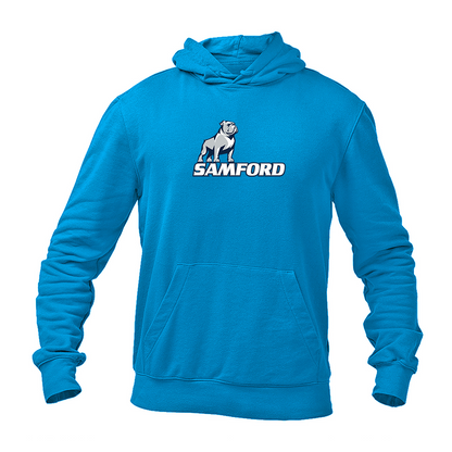 Men's Samford Bulldogs Logo Softstyle Midweight Hooded Sweatshirt