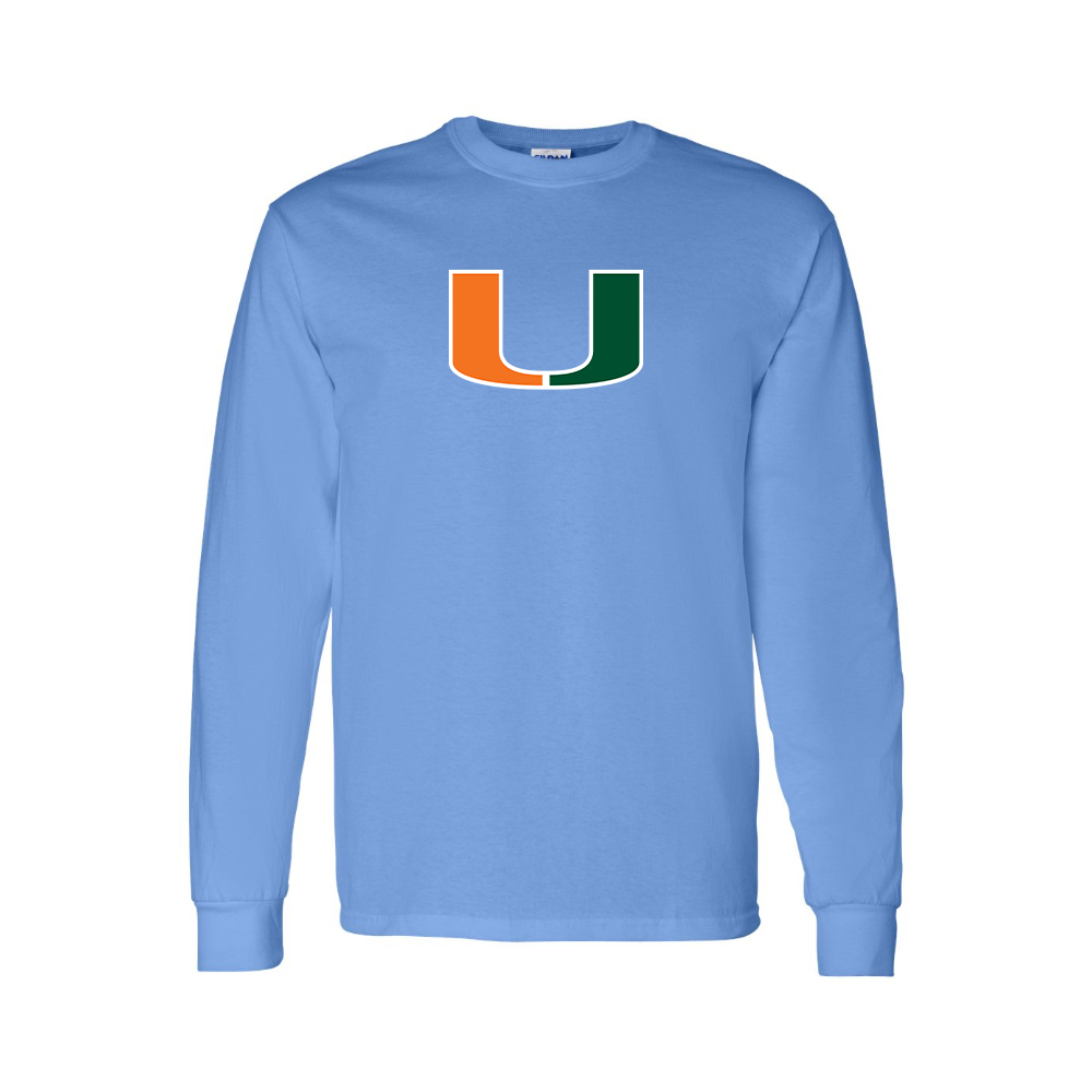 Men's Miami Hurricanes Logo Long Sleeve T-Shirt