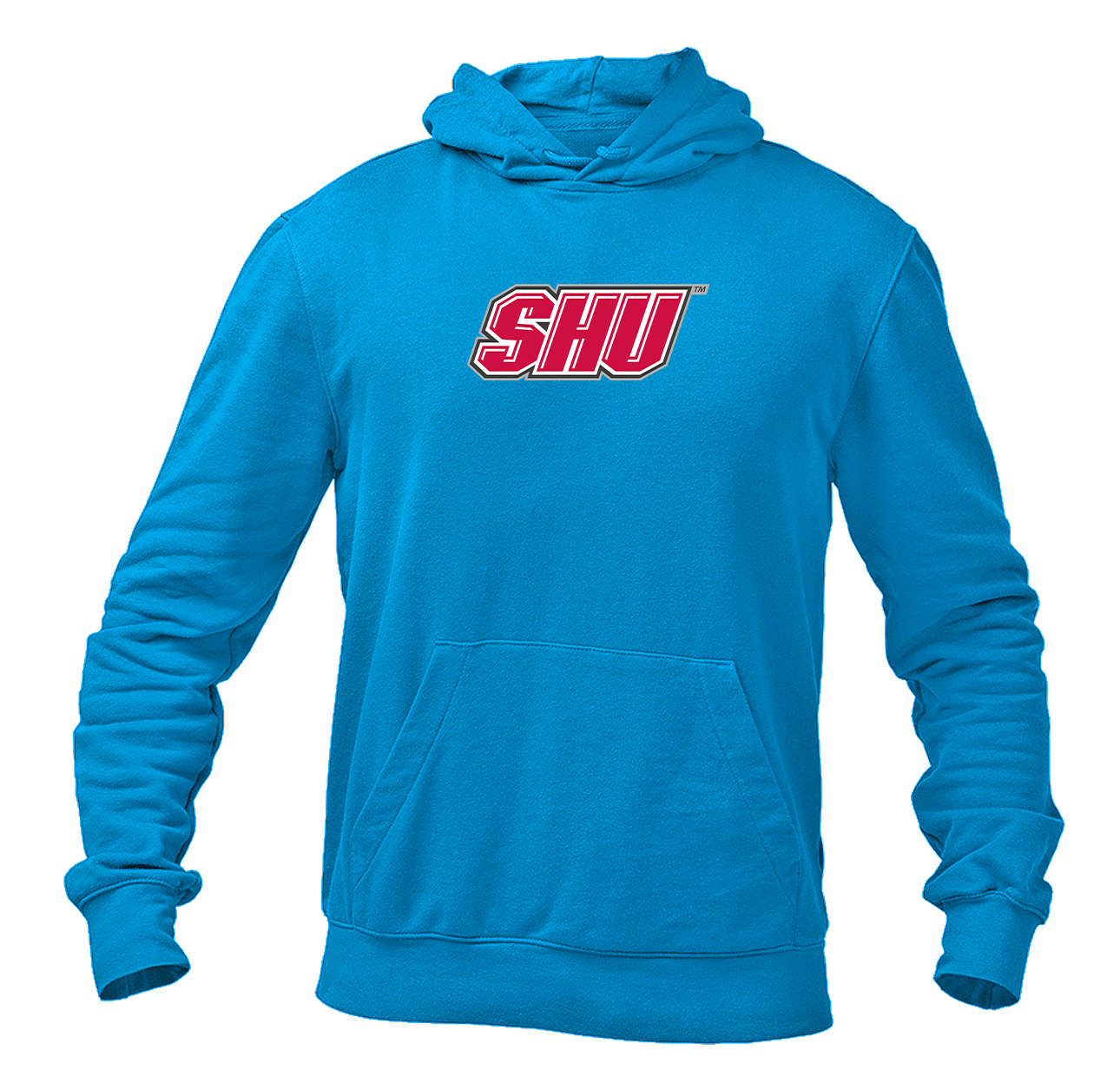 Men's Sacred Heart Pioneers Logo Gildan  Heavy Blend Hooded Sweatshirt
