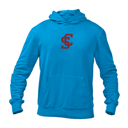 Men's Santa Clara Broncos Logo Gildan  Heavy Blend Hooded Sweatshirt