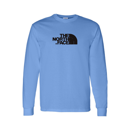 Youth The North Face Black Logo white Cotton Long Sleeve T-Shirt