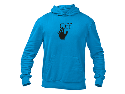 Men's Off-White Hand Gildan  Heavy Blend Hooded Sweatshirt