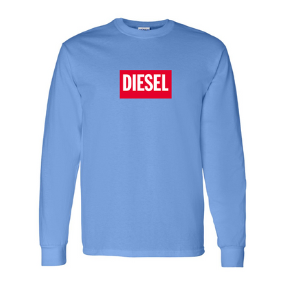 Youth Diesel Logo Cotton Long Sleeve T-Shirt