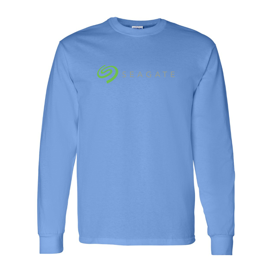 Men's Seagate Logo  Cotton Long Sleeve T-Shirt