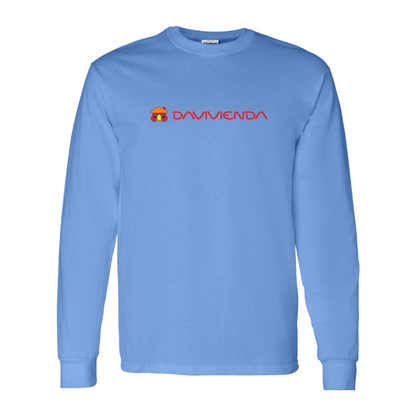 Men's Davivienda Logo Cotton Long Sleeve T-Shirt