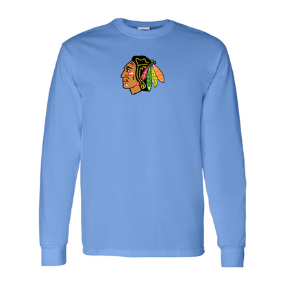 Men's Blackhawks Logo Long Sleeve T-Shirt