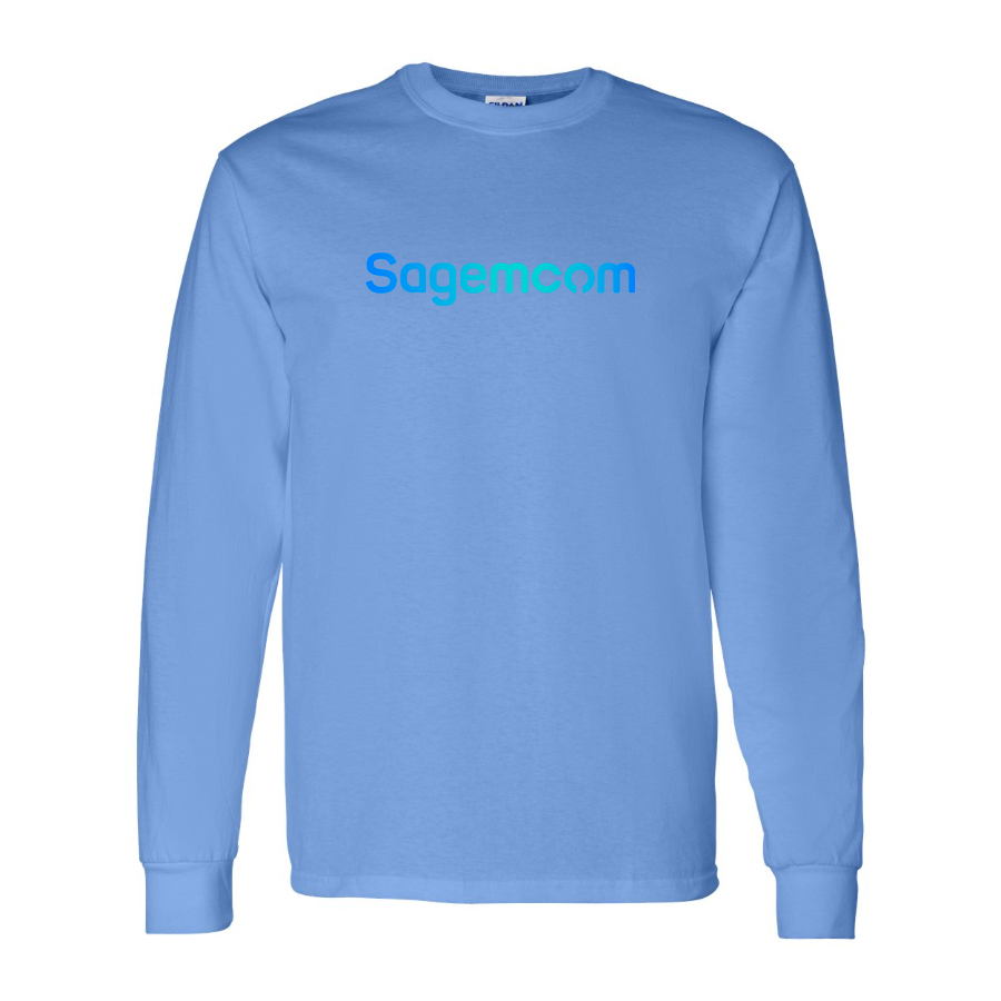 Men's Sagemcom Logo Cotton Long Sleeve T-Shirt