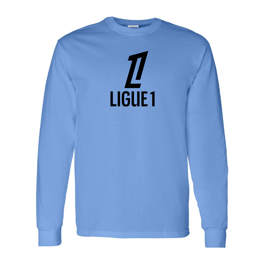 Men's Ligue 1 Logo Cotton Long Sleeve T-Shirt