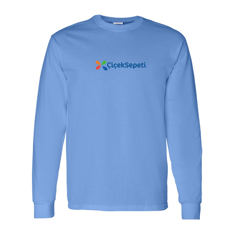 Men's Ciceksepeti Logo Cotton Long Sleeve T-Shirt