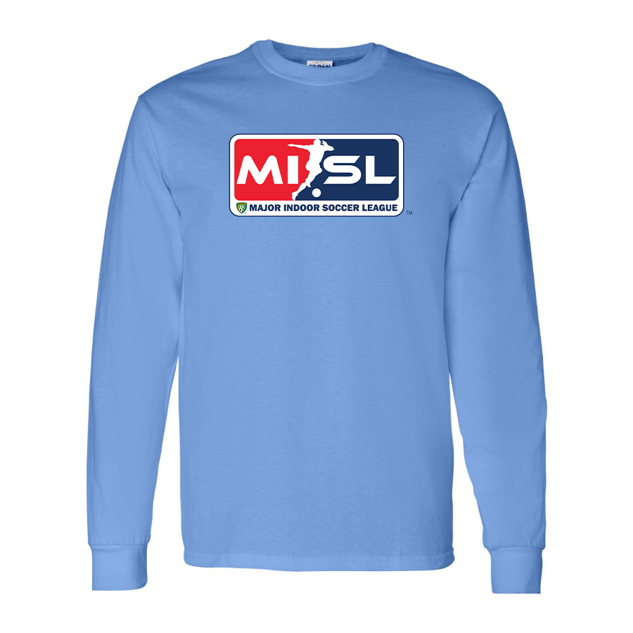 Men's Major Indoor Soccer League Logo Cotton Long Sleeve T-Shirt