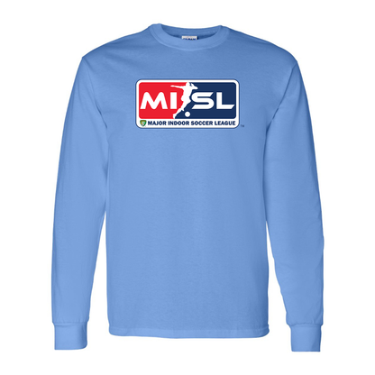 Men's Major Indoor Soccer League Logo Cotton Long Sleeve T-Shirt